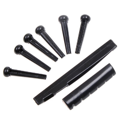 

A Set of Folk Guitar Bone Bridge Pins Saddle Nut