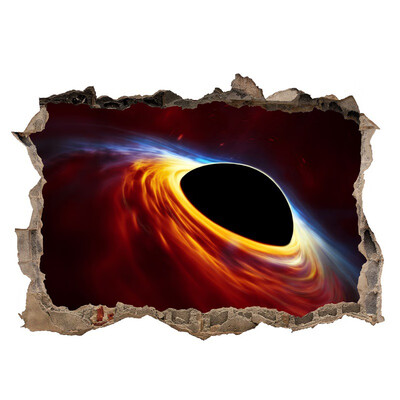 

Art Non-toxic Wall Stickers 3D Broken Wall Starry Black Hole Home Decor Living Room Bedroom Corridor Green Decorative Stickers