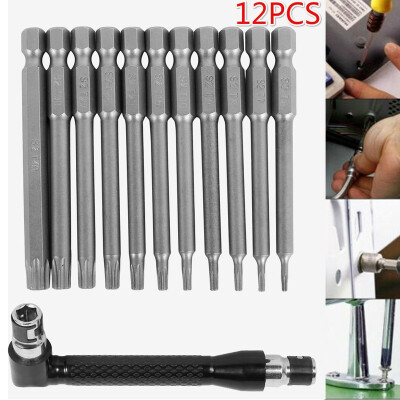 

12Pcs Security Bit Set Tamper Proof Screwdriver Drill Screwdriver Bits Torx Flat Head 14 "hex Driver Bits