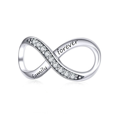 

Fashion Women Family Forever Silver Pendant Charm For Jewelry