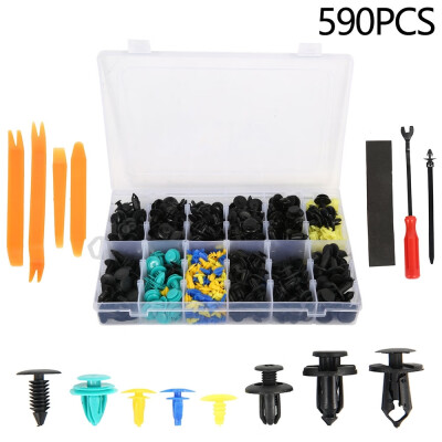 

Willstar 590Pcs Car Plastic Push Pins Automotive Fastener Rivet Set Fastener Clips Rivet Retainer with 5 Removal Tool