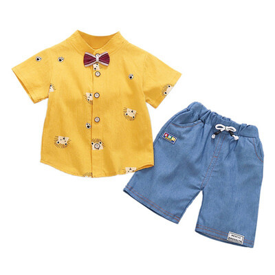 

Hot sale Summer Style Children Clothing Sets Baby Boys ShirtsShorts Pants Sports Suit Kids Clothes