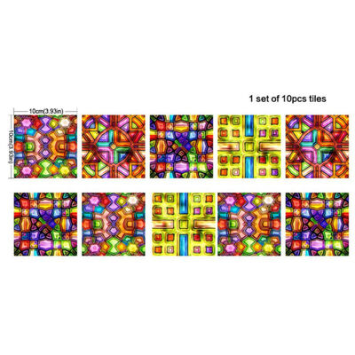 

10pcs Diy Tiles Stickers 3d Retro Vintage Flowers Bathroom Kitchen Toilet Decoration Wall Stickers Waterproof Pvc Decals Sticker