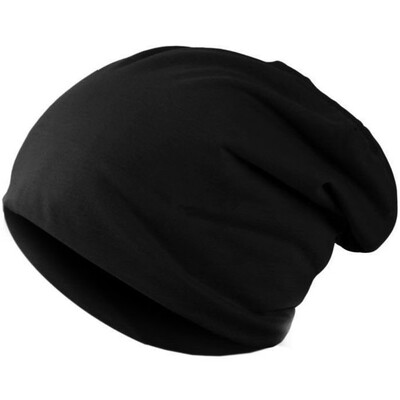 

New Fashion Men Women Beanie Solid Color Hip-hop Slouch Unisex Knitted Cap Hat Black