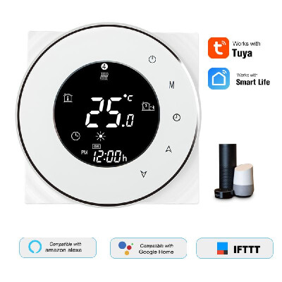 

THP6000-WHPW Water Heating Thermostat Smart WiFi Digital Temperature Controller TuyaSmartLife APP Control Backlit LCD Display Pro