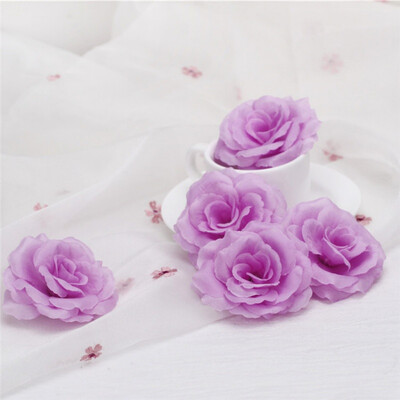 

5pcs Artificial Floral Silk Roses Heads Bulk Flowers 8cm For Wedding Party Prom Home DIY Decor For Mothers Day