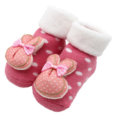 

Baby Cartoon Socksborn Baby Girls Boys Anti-Slip Socks Slipper Shoes Winter Socks