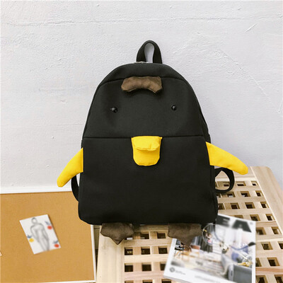 

Tailored Female Canvas Backpack Cute Duck Vintage Girl Bag Campus Student Shoulder Bag