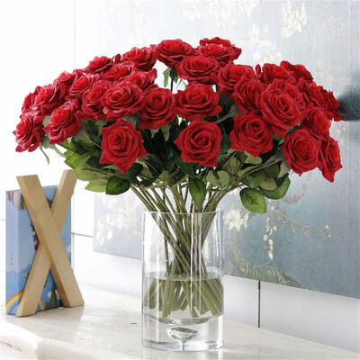 

Toponeto Artificial Rose Real Bridal Wedding Bouquet Home Decoration Colorful