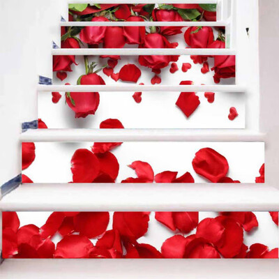 

6Pcs 3D Sunshine Waterfall Stair Wall Sticker Home Decor DIY Rivers Landscape Theme Decor Sticker Wall Paper Mayitr2018 New Year