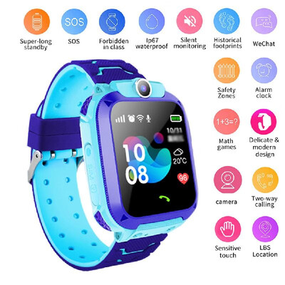 

S15A Multifunctional Kids Children Smart Watch Tracker Intelligent Band Sensitive 144" Touch Screen Compatible for Android IOS P