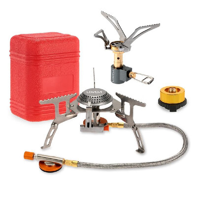 

Lixada Super Lightweight Mini Pocket Outdoor Cooking Burner Folding Camping Gas Stove 3000W