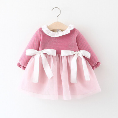 

Winter Baby Girl Dress Infant Baby Mesh Dress With Bow For Girl Clothing Princess Party Christmas Dresses