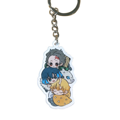 

Fat Bear Anime Demon Slayer Kimetsu no Yaiba rubber Keychain Key Ring Race Straps