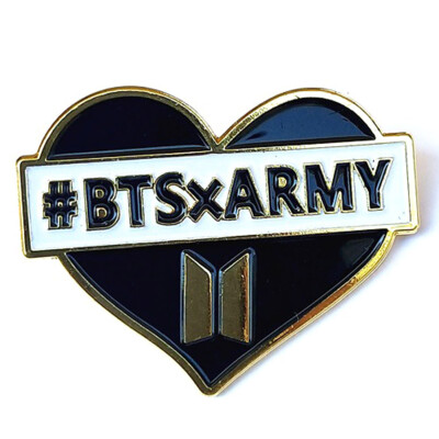 

Kpop BTS Bangtan Boys Clothes Hats Metal Badge Brooch Heart Shape Enamel Brooch Pin Cute Accessories