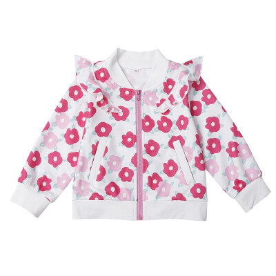 

Baby Girls Print Floral Patchwork Thin Long Sleeve Coats New Kids Children Spring Autumn Warm Soft Cotton Casual Clothing Coats