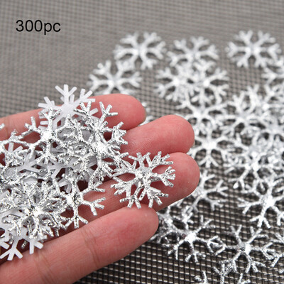

Toponeto 300pc Gold Silver Cloth Christmas Snowflake Confetti Christmas Decoration 23mm