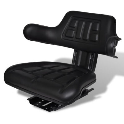 

Tractor Seat with Backrest Black