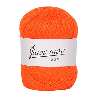 

Toponeto 1PC 50g Chunky Colorful Hand Knitting Baby Milk Cotton Crochet Knitwear Wool A
