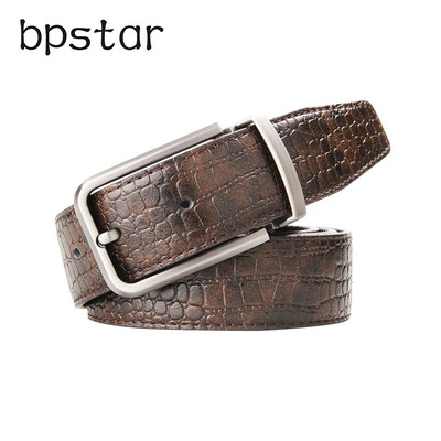 

Mens pin buckle leather belt