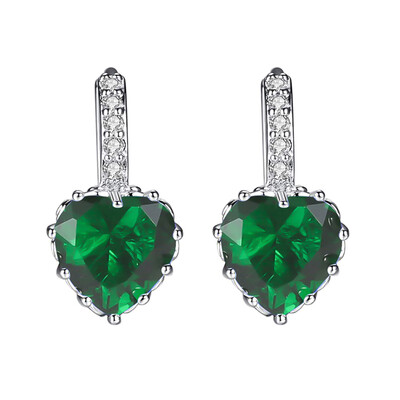 

1 Pairs Fashion Women Multi color Crystal Heart Earrings Weeding Bride Jewelry