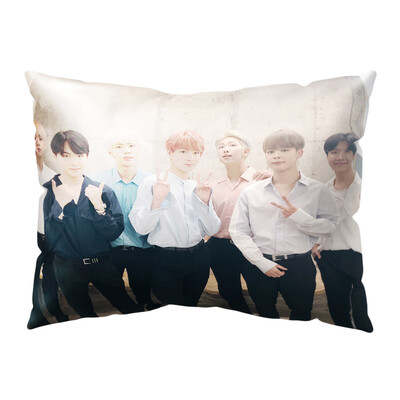 

KPOP BTS Bangtan Boys Rectangular Peach Skin Pillowcase Super Comfortable Printing Pillow Cover