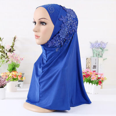 

Muslim Hijabs Women Muslim Stretch Lace Turban Hat Chemo Cap Hair Loss Head Scarf Wrap Headscarf