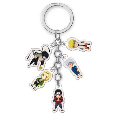 

CAR-TOBBY Anime Naruto Sakura Kakashi Itachi Metal Keychain Bag Car Key Ring