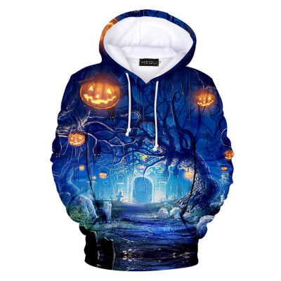 

2019 Fashion Men Halloween Hoodie Graphic Printed Sweatshirt Hooded Long Sleeve Hoodie Halloween 3D Sweatshirt