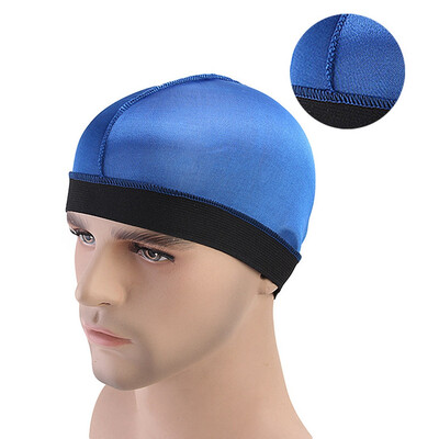 

Women Men Quick Dry Silky Dome Cap Summer Absorb Sweat Breathable Cycling Cap Stretchy Riding Skull Cap