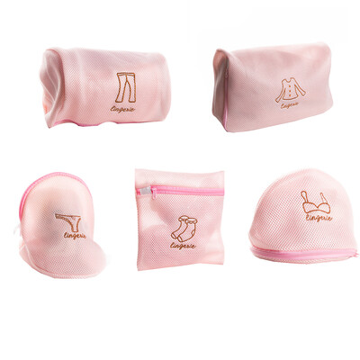 

Thickened Mesh Laundry Bag Polyester Zipper Lingerie Bra Sock Underwear Pant Clothes Washing Bag