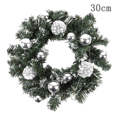 

40cm LED Christmas Wreath With Artificial Pine Cones Berries And Flowers Holiday Front Door Hanging Decoration Couronne Noel