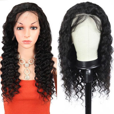 

Amazing Star Virgin Human Hair Lace Front Wigs Brazilian Deep Wave Lace Front Wigs with Baby Hair Pre Plucked Bleached Knots