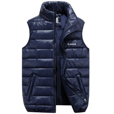 

Winter Down Vest Jacket Men Thickening Cotton Down Vest Mens Casual Windbreaker Male Sleeveless Coat 2018 chaleco hombre