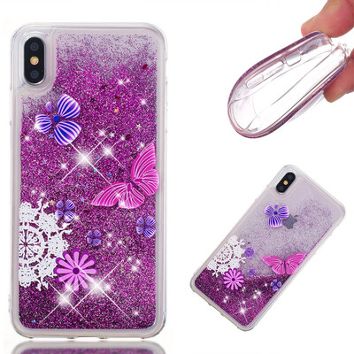 

Glitter Liquid Case for Iphone XS Max Fashion Pattern Bling Rugged Shockproof Soft TPU Cover