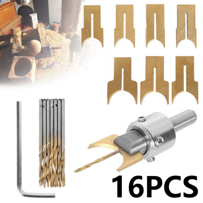 

16PCS Wood Bead Maker Beads Woodworking Tool Kit Pattern Maker Beads Wooden Bead Drill Bit Milling Cutter Set