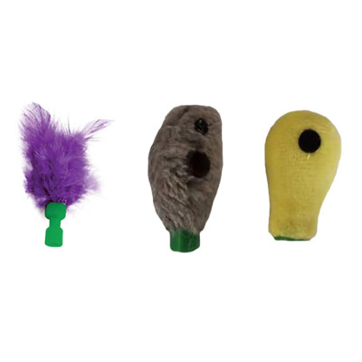 

3pcsset Innovations Cat Toy Replacement Electronic Moving Feather & Mouse Teaser Mouse Squeak Pet Toy Supplies