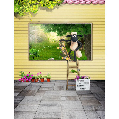 

Black Monkey Photo Backdrop 57FT Vinyl Fabric Cloth Digital Printing Birthday Photo Background s-2423