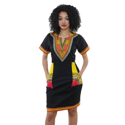 

Dashiki Vintage hippie Print Dresses Vestido Vintage Hippie Dress Tribal Print Boho Clothing