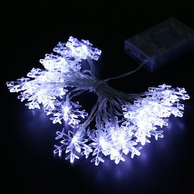 

Litter Snowflower Holiday String Lights Christmas Lights LED Decorative Light Total Length 21 Meters with Battery Box