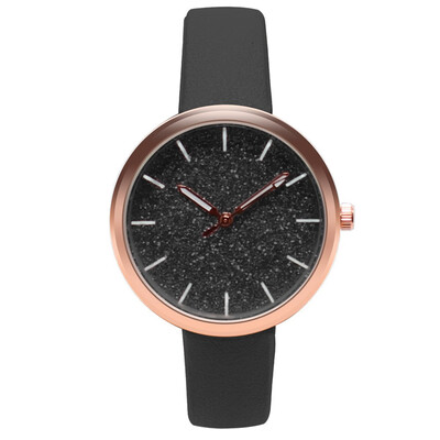 

2018 New Women Fashion Luxury Leisure Set Auger Leather Analog Stainless Steel Quartz Watch