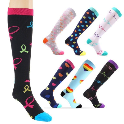 

8Pairs Men Women Athletic Compression Socks Long Tube Running Stockings Leg Knee Protection