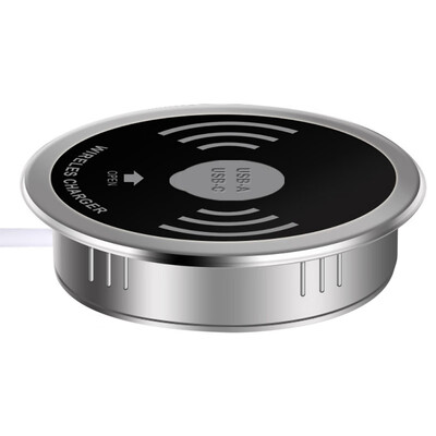 

5W Qi Desktop Wireless Charging Station Waterproof USB Type C Embedded Desk Wireless Charger For IPhone 8XXS for samsung