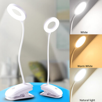 

4 modes Flexible USB Clamp Clip On LED Light Touch Reading Table Desk Bedside Night Lamp