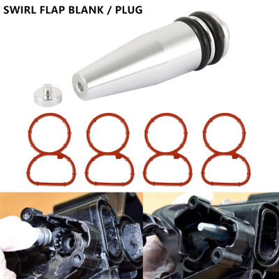 

BMW N47 Intake Swirl Flap Delete Blank Plug Bung Metal with Manifold Gaskets