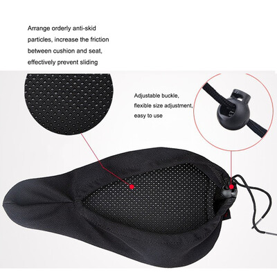 

Outdoor 3D Gel Silicone Bike Bicycle Soft Comfort Saddle Cushion Seat Pad Cover Red