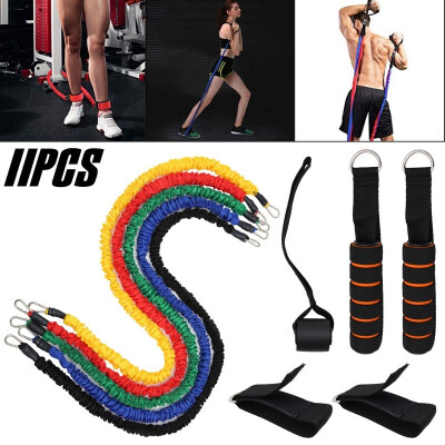 

Resistance bands Crossfit workout bands with anchor holder handles leg straps pull rope Home Fitness Gym muscle training