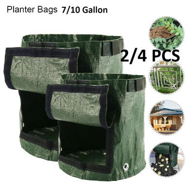 

24PCS 710 Gallon Grow Bags Aeration Fabric Pots Potato Chili Carrot Planter Bags with Flap for Grow Vegetable