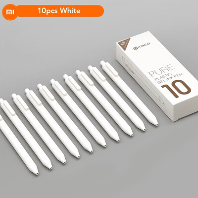 

10PcsLot Xiaomi KACO 05mm Xiaomi Mi Signing PEN Gal Ink Smooth Writing Durable Signing Black Refill