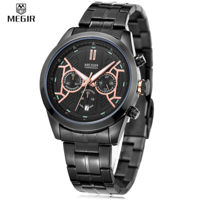 

MEGIR 3016 Male Quartz Watch Chronograph 24 Hours Display Date Wristwatch